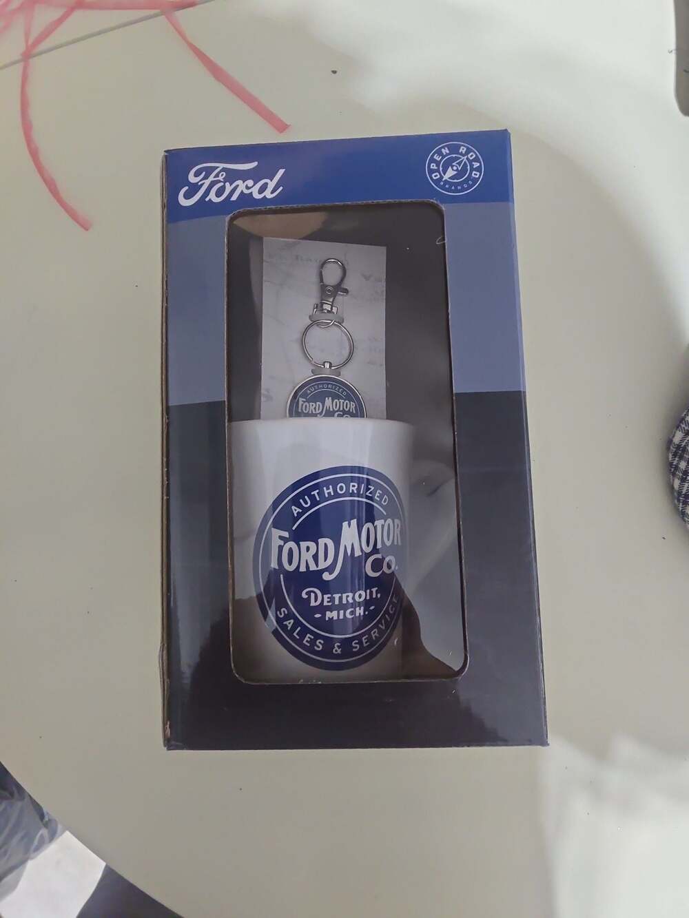Open Road Brands Ford Motor Co. 16oz Ceramic Mug and Keychain Gift Set